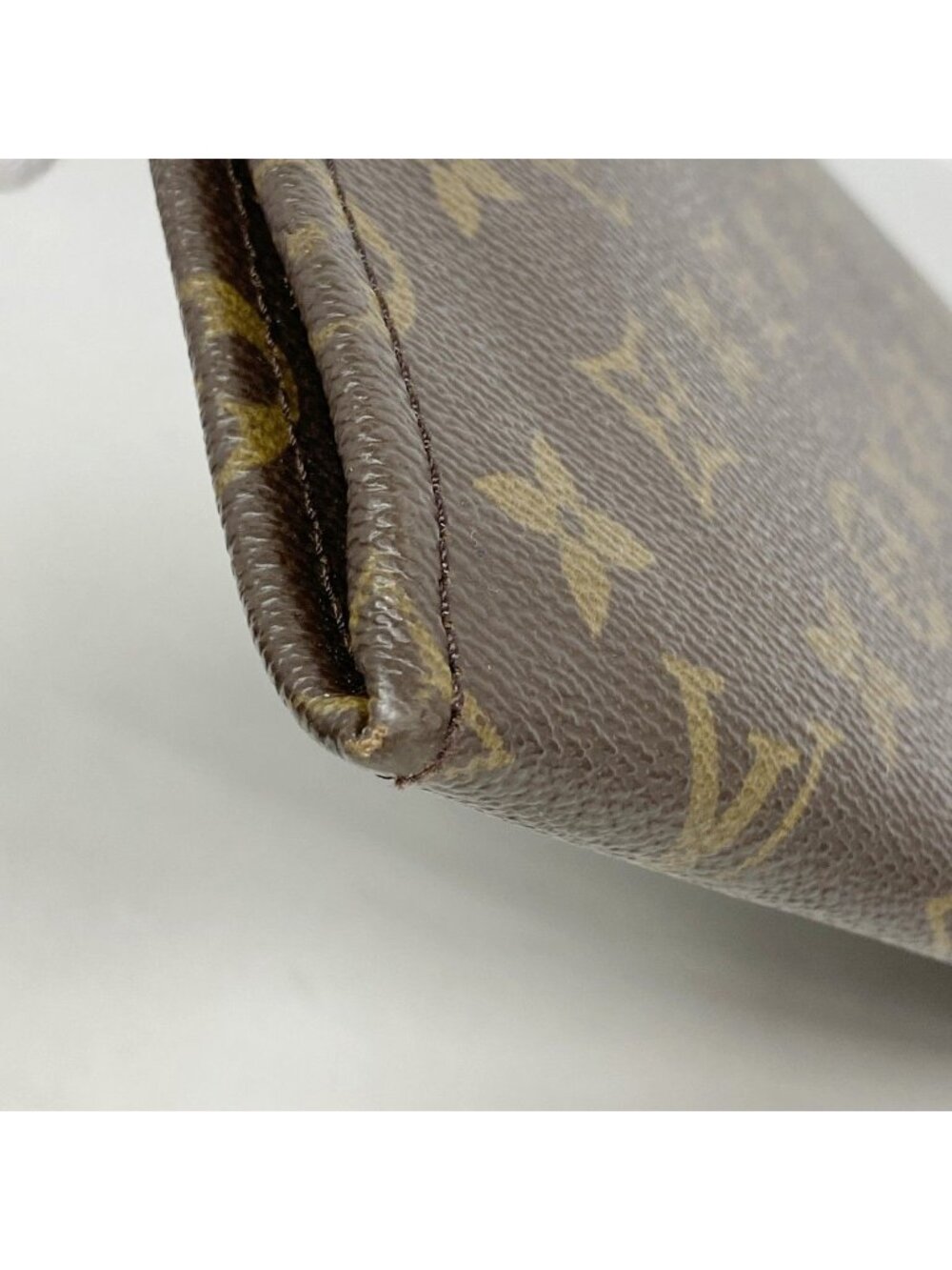 ★SOLD★ Louis Vuitton Clutch Monogram Poche Document Brown - Picture 6 of 8
